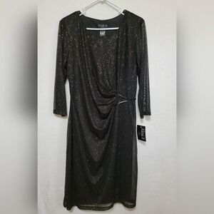 alexa b nites dress black Alexa B Nites Black Halter Sequin Sheath Cocktail Dress Size 6